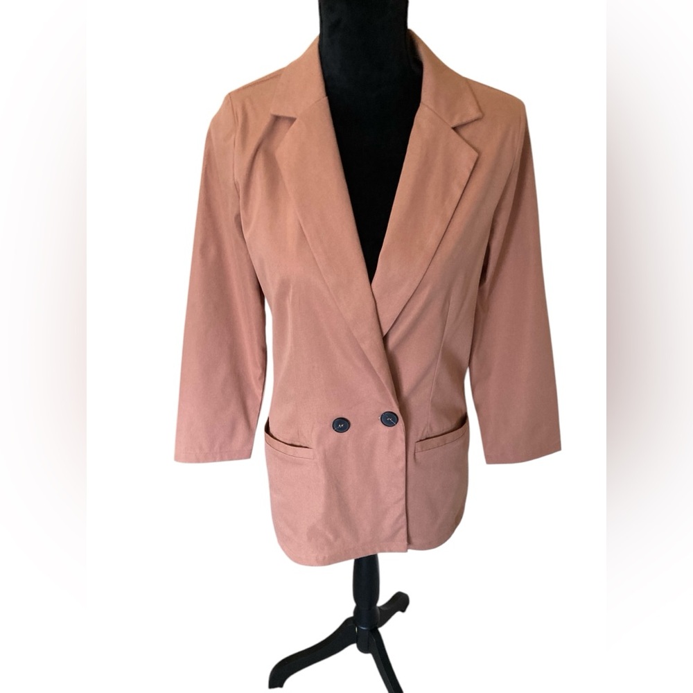 Zanzea Tan Blazer Relaxed Fit Notched Lapels
